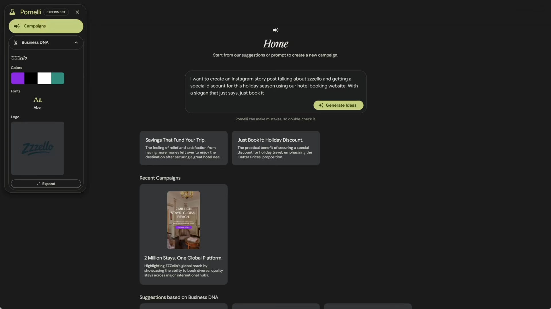 Example posts generated by Pomelli