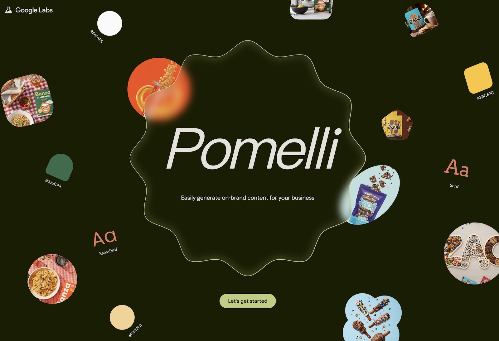 Pomelli homepage/dashboard